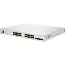 Cisco 350 CBS350-24FP-4G Ethernet Switch - 28 Ports - Manageable - 2 Layer Supported - Modular - 370 W PoE Budget - Optical Fiber, Twisted Pair - PoE Ports - Lifetime Limited Warranty - TAA Compliance CBS350-24FP-4G-NA