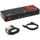 Siig 4 Port 4K 60HZ DisplayPort 1.2 KVM Switch with USB 3.0 and Multi-Media ports - DP KVM Switch CE-DP0G11-S1