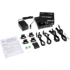 SIIG HDMI HDBaseT Extender with IR/RS-232 Control and PoC - 100m (TX & RX) - 1 Input Device - 1 Output Device - 328.08 ft Range - 2 x Network (RJ-45) - 1 x HDMI In - 1 x HDMI Out - Serial Port - 4K - 4096 x 2160 - Twisted Pair - Category 6 - Rack-moun