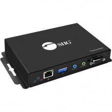 SIIG HDMI 2.0 Over IP Matrix and Video Wall - Transmitter - 1 Input Device - 1 Output Device - 394 ft Range - 1 x Network (RJ-45) - 1 x USB - 1 x HDMI In - 1 x HDMI Out - 4K - Twisted Pair - Category 5e - TAA Compliant - TAA Compliance CE-H25211-S1