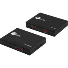 SIIG HDMI 2.0 4K60Hz Over IP Extender / Matrix with IR - Kit - 1 Input Device - 1 Output Device - 393.70 ft Range - 2 x Network (RJ-45) - 1 x HDMI In - 1 x HDMI Out - 4K - Twisted Pair - Category 7 CE-H25A11-S1
