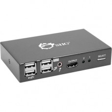 SIIG 2x1 USB HDMI KVM Switch - 2 Computer(s) - 1 Local User(s) - 4096 x 2160 - 6 x USB - 3 x HDMI CE-KV0011-S2