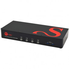 SIIG Full HD Quad-View 1080p HDMI KVM MultiView Processor - TAA Compliant - Built-in USB 3.1 Gen 1 4 Port Hub - Firmware Upgradeable CE-KV0A11-S1