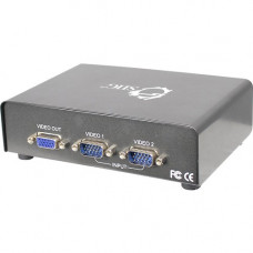 SIIG 2x1 VGA Switch - 1 - 1920 x 1440 - VGA, UXGA, SVGA, XGA - RoHS Compliance CE-VG0F11-S1