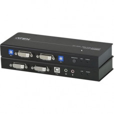 ATEN DVI Dual View KVM Extender-TAA Compliant - 1 Computer(s) - 1 Remote User(s) - 196.85 ft Range - WUXGA - 1920 x 1200 Maximum Video Resolution - 4 x Network (RJ-45) - 3 x USB - 4 x DVI - RoHS, WEEE Compliance CE604