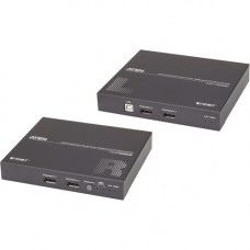 ATEN USB DisplayPort Dual View HDBaseT 2.0 KVM Extender (4K@100m for Single View) - 2 Computer(s) - 2 Local User(s) - 328.08 ft Range - 4K - 4096 x 2160 Maximum Video Resolution - 2 x Network (RJ-45) - 5 x USB - DisplayPort - Rack-mountable CE924