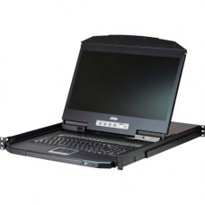 ATEN SOHO CL3108 LCD Rack Console - 128 Computer(s) - 18.5" LCD - HD - 1366 x 768PS/2 Port - 1 x USB - 8 x VGA - Keyboard - TouchPad - 120 V AC, 230 V AC Input Voltage - 1U High - Metal, Plastic CL3108NX