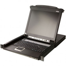 ATEN Slideaway CL5708 17" LCD Console 8-Port Combo KVM with Peripheral Sharing Technology-TAA Compliant - 8 Computer(s) - 17" Active Matrix TFT LCD - 8 x SPHD-15 Keyboard/Mouse/Video, 1 x Type A USB - 1U Height - RoHS, WEEE Compliance CL5708M