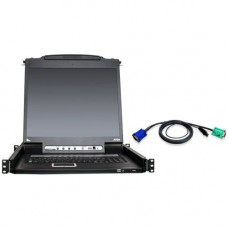 ATEN 16-Port 19" LCD KVM Kit with 12-USB Cables-TAA Compliant - 16 Computer(s) - 19" LCD - SXGA - 1280 x 1024 - 2 x USB - Daisy Chain - Keyboard - RoHS, WEEE Compliance-RoHS Compliance CL5716NUKIT