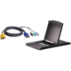 ATEN CL5808NCKIT Dual Rail Rackmount LCD-TAA Compliant - 8 Computer(s) - 19" - 1280 x 1024 - Daisy Chain-RoHS Compliance CL5808NCKIT