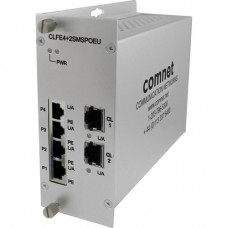 Comnet 10/100TX Drop/Insert/Repeat 4TX/2EX Self-Managed Switch with PoE+ - 6 Ports - Manageable - 2 Layer Supported - Twisted Pair, Coaxial - Wall Mountable, Surface Mount, DIN Rail Mountable, Rack-mountable, Standalone - Lifetime Limited Warranty CLFE4+2