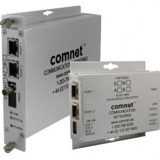 Comnet 2 Ch 10/100 Mbps Ethernet 1310nm, 60 W PoE++ - Network (RJ-45) - 2 x 60W PoE (RJ-45) Ports - 1 x SC Ports - DuplexSC Port - Single-mode - Fast Ethernet - 10/100Base-TX, 100BASE-FX CNFE2003S2POE/HO/M