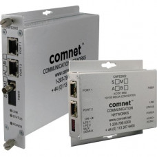 Comnet 2 Channel 10/100 Mbps Ethernet 1550/1310nm - 2 x Network (RJ-45) - 1 x ST Ports - SimplexST Port - Single-mode - Fast Ethernet - 10/100Base-TX, 100BASE-FX - TAA Compliance CNFE2002S1B/M