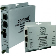 Comnet CNFE2002S1APOE/M Transceiver/Media Converter - 2 x Network (RJ-45) - 1 x ST Ports - DuplexST Port - Single-mode - Fast Ethernet - 10/100Base-T, 100Base-FX - Rail-mountable - TAA Compliance CNFE2002S1APOE/M