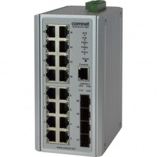 Comnet CNGE20FX4TX16MS Ethernet Switch - 16 Ports - Manageable - 2 Layer Supported - Modular - Twisted Pair, Optical Fiber - DIN Rail Mountable, Wall Mountable - Lifetime Limited Warranty - TAA Compliance CNGE20FX4TX16MS