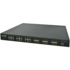 Comnet CNGE24FX12TX12MS Ethernet Switch - 24 Ports - Manageable - 3 Layer Supported - Modular - Twisted Pair, Optical Fiber - 1U High - Rack-mountable, Desktop - Lifetime Limited Warranty - TAA Compliance CNGE24FX12TX12MS