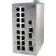 Comnet CNGE2FE16MS Ethernet Switch - 18 Ports - Manageable - 2 Layer Supported - Twisted Pair - Rail-mountable, Wall Mountable - Lifetime Limited Warranty - TAA Compliance CNGE2FE16MS