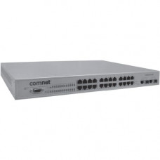 Comnet CNGE2FE24MS Managed Ethernet Switch - 24 Ports - Manageable - 2 Layer Supported - Twisted Pair - Rack-mountable, Desktop - Lifetime Limited Warranty - TAA Compliance CNGE2FE24MS