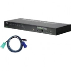 ATEN CS1708IUKIT KVM Switch-TAA Compliant - 8 Computer(s) - 2048 x 1536 - Rack-mountable CS1708IUKIT