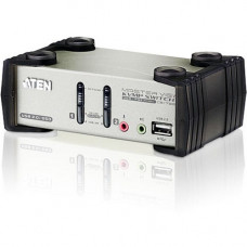 ATEN CS1732B 2-Port USB KVMP Switch - 2 x 1 - 2 x HD-15 Keyboard/Mouse/Video - RoHS Compliance CS1732B