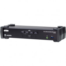 ATEN 4-Port USB 3.0 4K HDMI KVMP Switch - 4 Computer(s) - 1 Local User(s) - 4096 x 2160 - 7 x USB - 5 x HDMI - Desktop, Rack-mountable CS1824