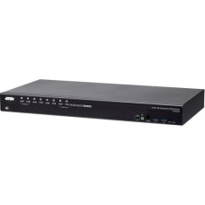 ATEN CS19208 8-Port USB 3.0 4K DisplayPort KVM Switch with Rack Mounting Kit - 8 Computer(s) - 1 Local User(s) - 4096 x 2160 - 12 x USB - 1 x HDMI - 9 x DisplayPort CS19208