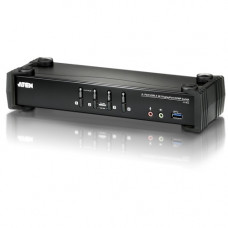 ATEN 4-Port USB 3.0 4K DisplayPort KVMP Switch-TAA Compliant - 4 Computer(s) - 1 Local User(s) - 4096 x 2160 - 8 x USB - 5 x DisplayPort CS1924