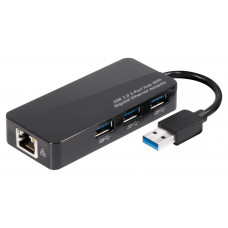 Club 3d USB 3.0 3-Port Hub with Gigabit Ethernet (CSV-1430 ) CSV-1430