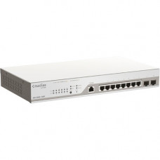 D-Link 10-Port Nuclias Cloud-Managed PoE Switch - 10 Ports - Manageable - 2 Layer Supported - Modular - Optical Fiber, Twisted Pair DBS-2000-10MP