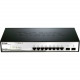 D-Link 10-Port Gigabit Web Smart Switch Including 2 Gigabit SFP Ports - 8 Ports - Manageable - 3 Layer Supported - Twisted Pair, Optical Fiber - 1U High - Rack-mountable, Desktop DGS-1210-10