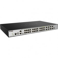 D-Link 28-Port Layer 3 Stackable Managed Gigabit Switch including 4 10GbE Ports - 24 Ports - Manageable - 3 Layer Supported - Modular - Optical Fiber, Twisted Pair - Lifetime Limited Warranty DGS-3630-28TC/SI