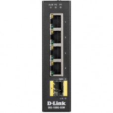 D-Link Industrial Gigabit Unmanaged Switch with SFP Slot - 4 Ports - 2 Layer Supported - Modular - Twisted Pair, Optical Fiber - Wall Mountable, DIN Rail Mountable - TAA Compliance DIS-100G-5SW