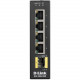 D-Link Industrial Gigabit Unmanaged Switch with SFP Slot - 4 Ports - 2 Layer Supported - Modular - Twisted Pair, Optical Fiber - Wall Mountable, DIN Rail Mountable - TAA Compliance DIS-100G-5SW