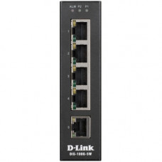 D-Link Industrial Gigabit Unmanaged Switch - 5 Ports - 2 Layer Supported - Twisted Pair - Desktop, DIN Rail Mountable, Wall Mountable - TAA Compliance DIS-100G-5W