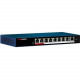Hikvision Unmanaged PoE Switch - 9 Ports - 2 Layer Supported - Twisted Pair - Desktop, Wall Mountable - TAA Compliance DS-3E0109P-E/M