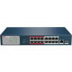 Hikvision Unmanaged PoE Switch - 16 Ports - 2 Layer Supported - Modular - Optical Fiber, Twisted Pair - 1U High - Rack-mountable DS-3E0318P-E/M