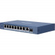Hikvision 8-Port Gigabit Unmanaged PoE Switch - 8 Ports - 2 Layer Supported - Modular - Twisted Pair, Optical Fiber - TAA Compliance DS-3E0510P-E