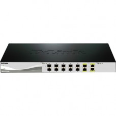 D-Link 10G Smart Switch with 10-port 10G SFP+ and 2-port 10GBASE-T/SFP+ Combo Port - 12 Ports - Manageable - 3 Layer Supported - Twisted Pair, Optical Fiber - Rack-mountable, Desktop DXS-1210-12SC