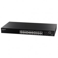 Edge-Core L2 Gigabit Ethernet Access Switch - 24 Ports - Manageable - 2 Layer Supported - Rack-mountable, Desktop ECS4210-28T