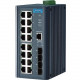 Advantech 16GE+4SFP Port Gigabit Unmanaged Industrial Switch - 16 Ports - 2 Layer Supported - Modular - Twisted Pair, Optical Fiber - DIN Rail Mountable - 5 Year Limited Warranty EKI-2720G-FI-AE