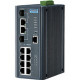 Advantech 8GE PoE+2G Combo Managed Ethernet Switch, IEEE802.3af/at, 24~48VDC, -40~75? - 8 x Gigabit Ethernet Network, 2 x Gigabit Ethernet Expansion Slot, 2 x Gigabit Ethernet Network - Manageable - Optical Fiber, Twisted Pair - Modular - 2 Layer Supporte