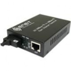 ENET 2x 10/100Base-T RJ45 to 1x Simplex SC 100BaseD 1550nmTx/1310nm Rx Single-mode Single-Strand SC 40km WDM Stand-Alone Media Converter - Power Supply Included - Lifetime Warranty ENMC-FE2T-BXD40