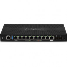 UBIQUITI EdgeRouter ER-12 Router - 10 Ports - PoE Ports - Management Port - 2 - Gigabit Ethernet - 1U - Desktop, Rack-mountable - 1 Year ER-12