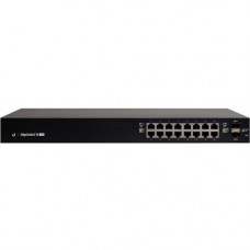 UBIQUITI Managed PoE+ Gigabit Switch with SFP - 16 Ports - Manageable - 3 Layer Supported - Modular - Optical Fiber, Twisted Pair - 1U High - Rack-mountable ES-16-150W