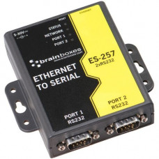 Brainboxes ES-257 Ethernet to Serial Device Server - x Network (RJ-45) x Serial Port - Fast Ethernet - Rail-mountable ES-257-X10C