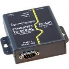 Brainboxes 1 Port RS422/485 PoE Ethernet to Serial Adapter - Twisted Pair - 1 x Serial Port - 10/100Base-TX - Fast Ethernet - Rail-mountable ES-420