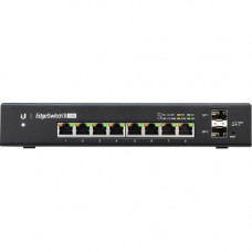UBIQUITI Managed PoE+ Gigabit Switch with SFP - 8 Ports - Manageable - 2 Layer Supported - Modular - Twisted Pair, Optical Fiber - Standalone, Desktop, Wall Mountable ES-8-150W