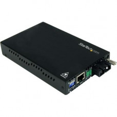 Startech.Com 10/100 Mbps Single Mode Fiber Media Converter SC 30 km - Convert and extend a 10/100 Mbps Ethernet connection up to 18.6 miles (30km) over Single Mode SC fiber - 10/100 Mbps Single Mode Fiber Media Converter SC 30 km - Fiber Converter / Ether