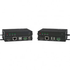 Kanexpro 4K HDMI Extender Over HDBaseT 2.0 w/ USB 2.0 - 2 Computer(s) - 1 Local User(s) - 492.13 ft Range - 4K - 4096 x 2160 Maximum Video Resolution - 2 x Network (RJ-45) - 3 x USB - 2 x HDMI - 12 V DC Input Voltage - Rack-mountable EXT-HDBTKVM100