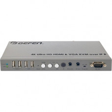 Gefen 4K Ultra HD HDMI and VGA KVM over IP - Receiver Unit - 1 Computer(s) - 1 Local User(s) - 328.08 ft Range - 4K - 4096 x 2160 Maximum Video Resolution - 3 x Network (RJ-45) - 4 x USB - 1 x HDMI - 1 x VGA - 5 V DC Input Voltage - Surface-mountable, Rac